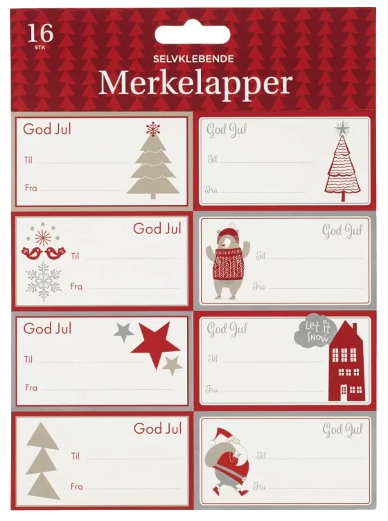 Merkelapper Selvklebende 16stk
