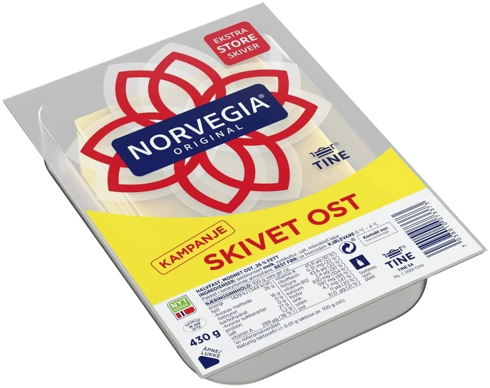 Norvegia 26% skivet