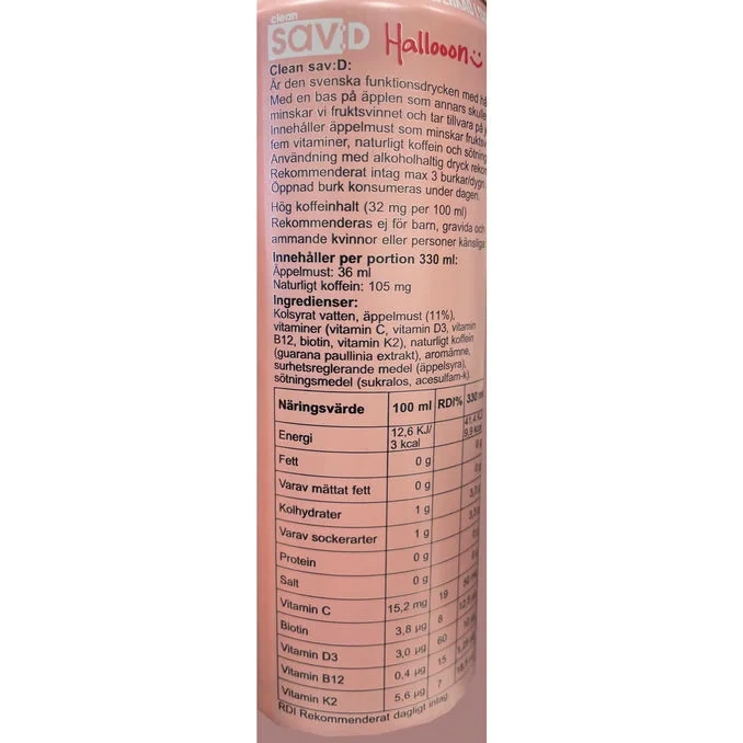 Energidryck SavD Hallon 24-pack