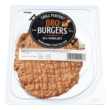 Coop Gp Bbq Burger av Svin 300g