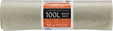Everyday Avfallspose Transparent 100l 40my 10stk