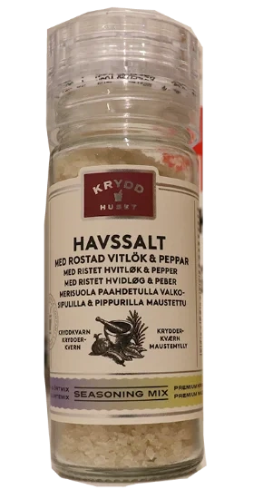Havsalt m/Hvitløk Og Pepper 95g