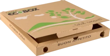 Pizzaeske 32x32x3cm Brun Papp/trykk