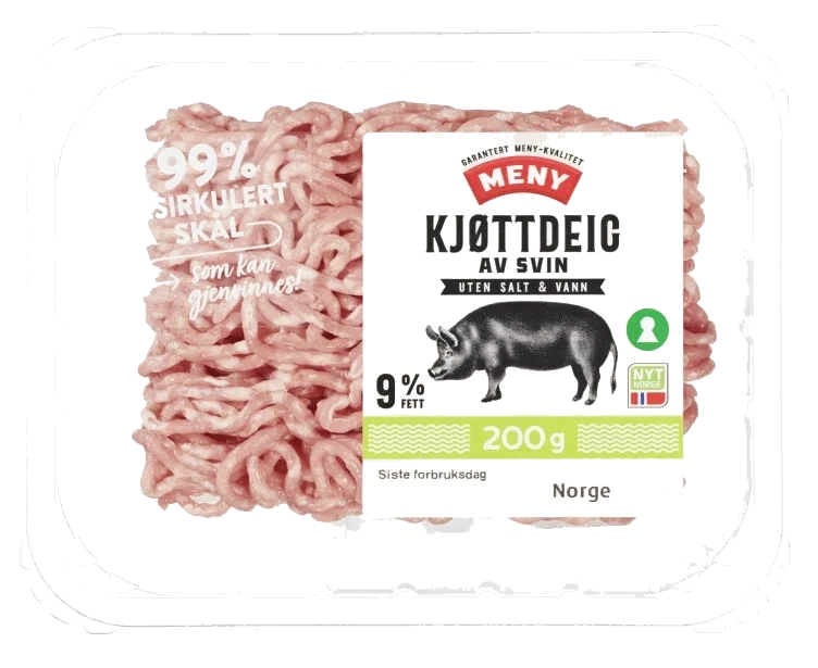 Kjøttdeig Svin 9% 200g Meny