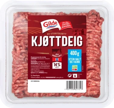 Kjøttdeig Storfe Usv 14% 400g Enh