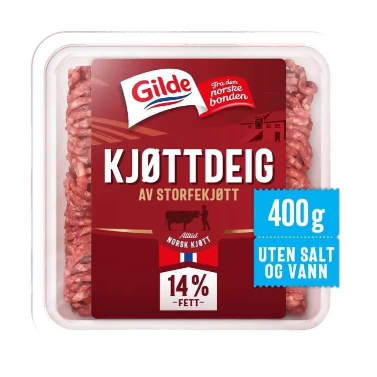 Kjøttdeig Storfe Usv 14% 400g Enh