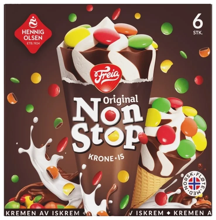 Krone-Is Nonstop 6stk Hennig-Olsen