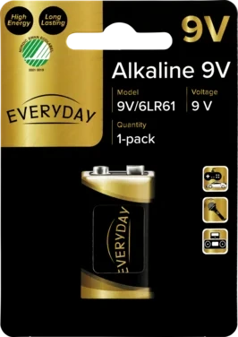 Everyday 9v Batteri 1pk