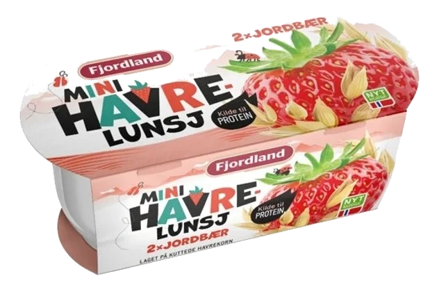 Havrelunsj Mini Jordbær 180g Fjordland