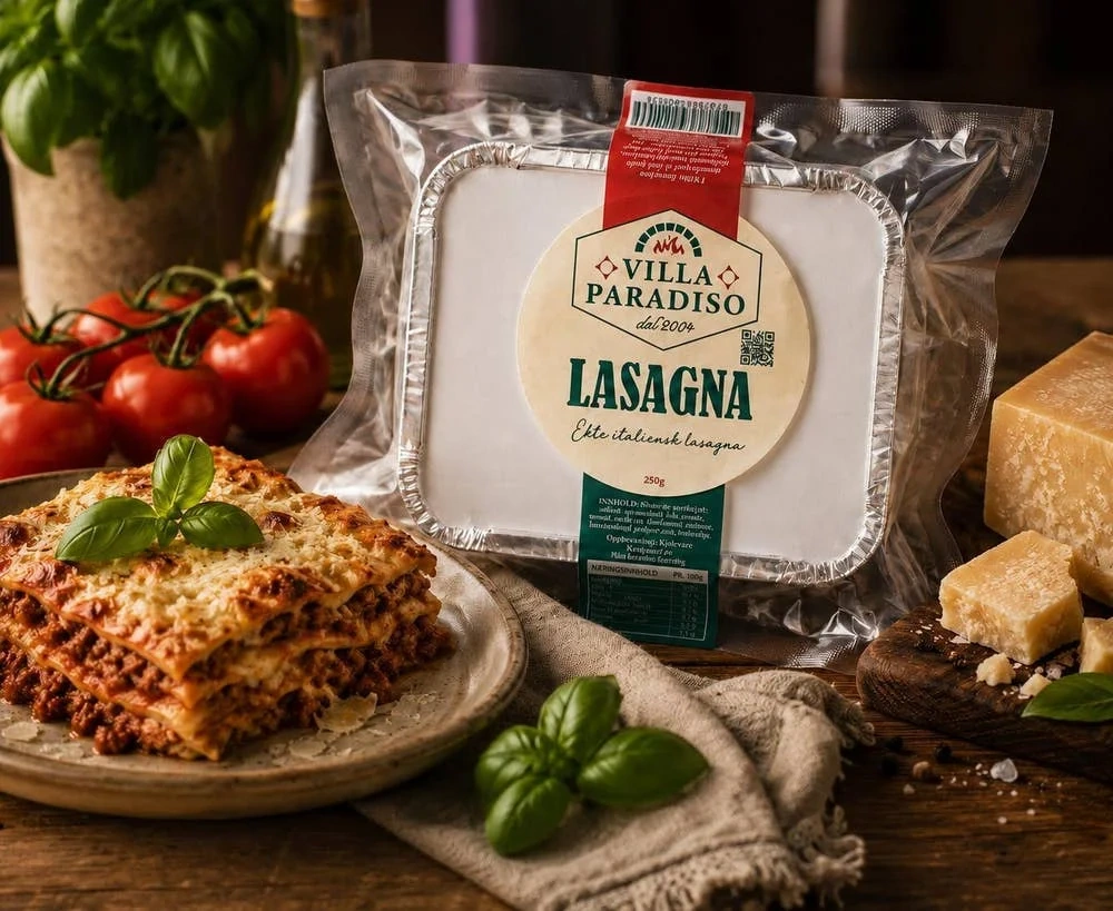 Hjemmelaget lasagne med fersk pasta