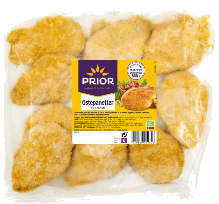 Ostepanett Kalkun 800g Prior