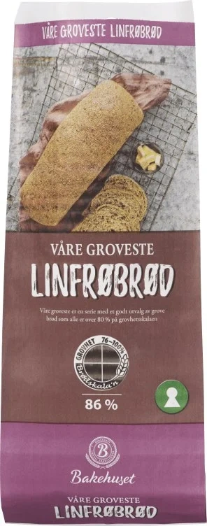 Linfrøbrød Våre Groveste 750g Bakehuset