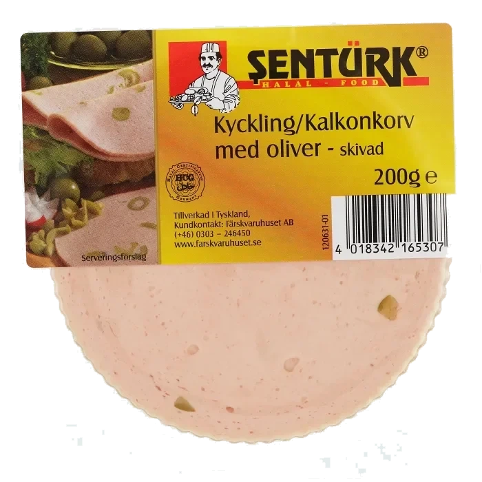 Kyckling Kakonkorv med oliver skivad 200g Sentürk