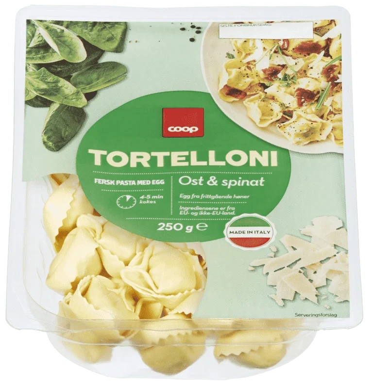 Coop Tortelloni Spinat 250g