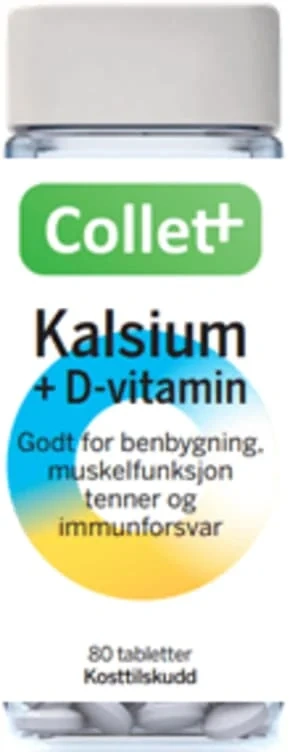 Collett Kalsium + D-vitamin 80stk