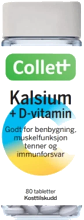 Collett Kalsium + D-vitamin 80stk