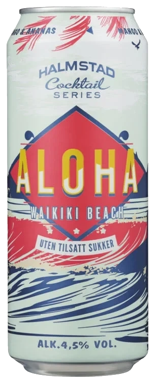 Halmstad Cocktail Aloha Sukkerfri 0,5l boks