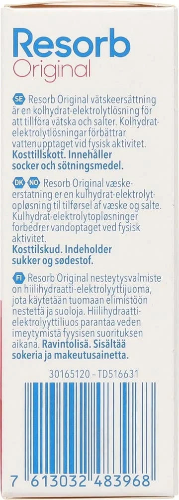Væskeerstatning med bringebærsmak