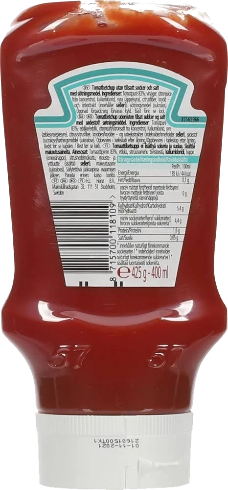 Ketchup uten sukker og salt