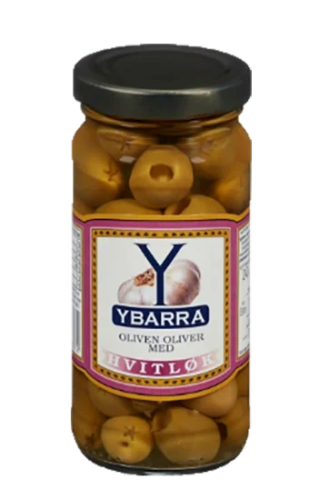 Ybarra Oliven m/Hvitløk 240g