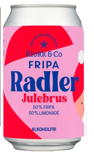 Fripa Radler Julebrus Alkoholfri 0,5% 0,33l