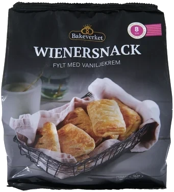 Wienersnack Vanilje 8stk 400g Bakeverket