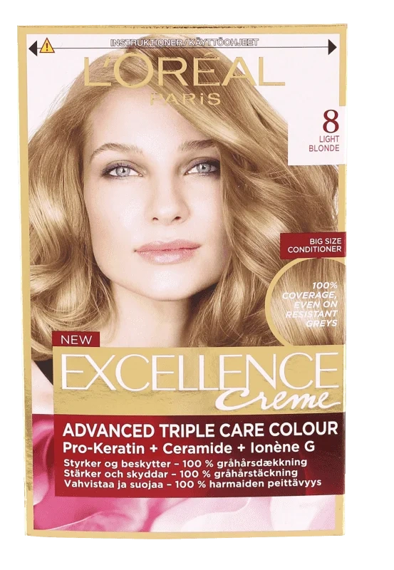 L'oréal Paris Excellence Creme Natural 8 Light Blonde