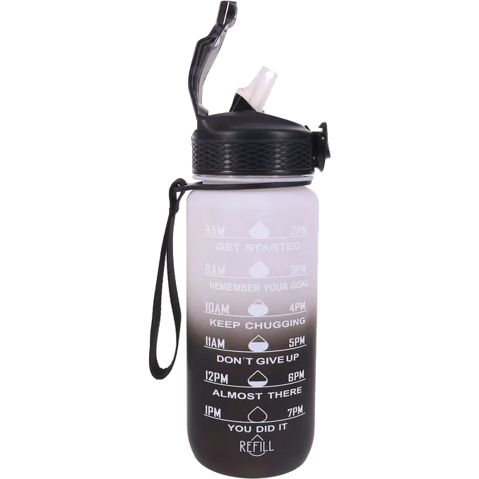 Motivation Vattenflaska Svart Vit 600ml