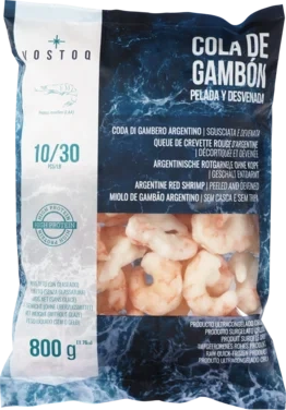 Argentinske Vill Reker 10-30 Renset, Frys, 800g