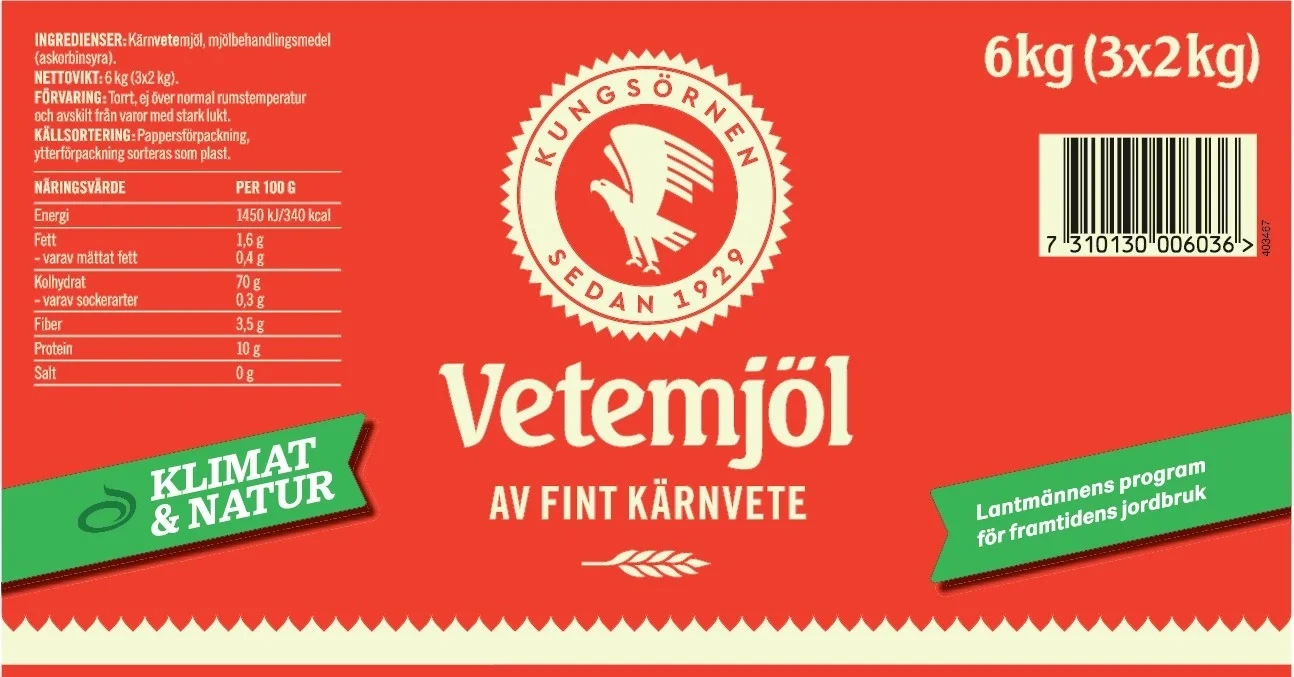 Kärnvetemjöl Klimat & Natur