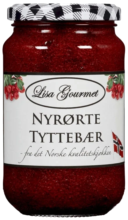 Nyrørte Tyttebær 365g Lisa Gourmet