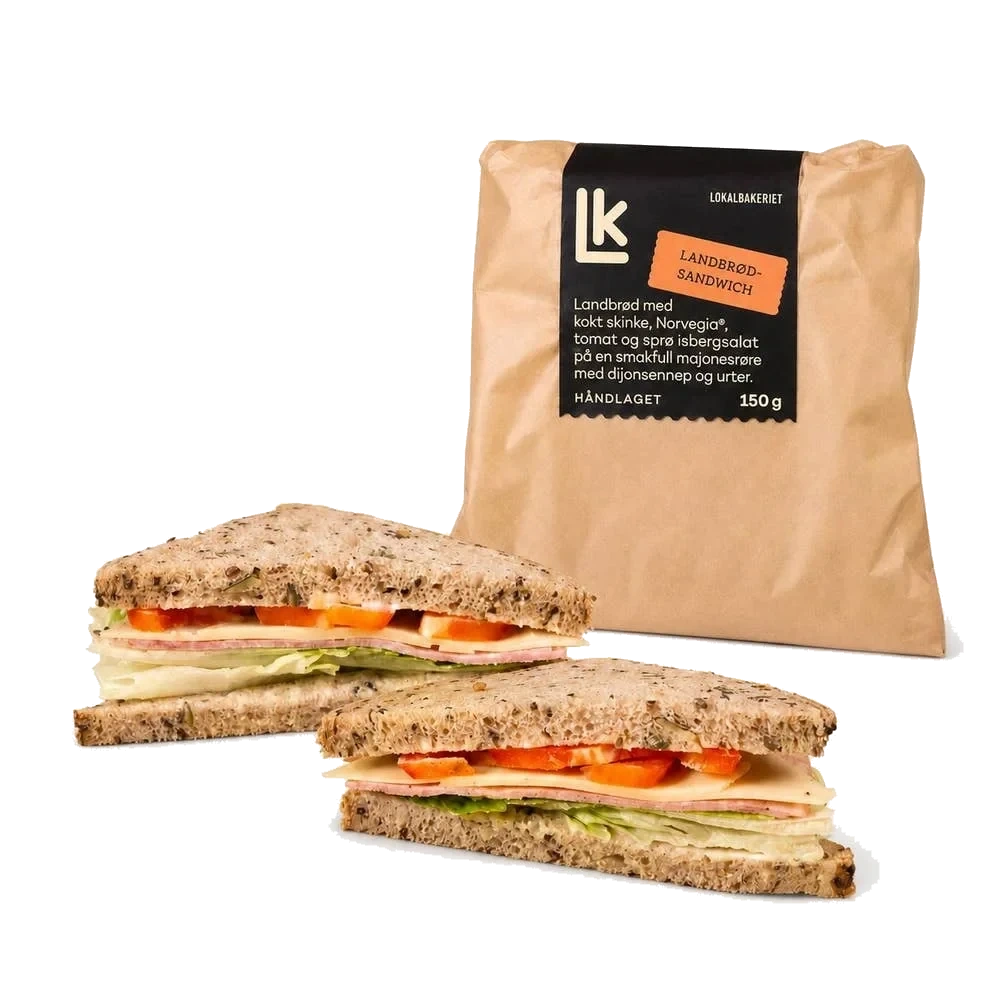 Sandwich med ost og skinke