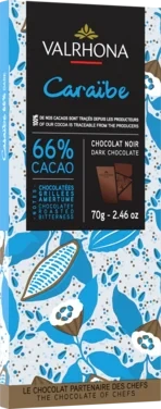 Mørk Sjokolade 66% Caraibe 70g Valrhona