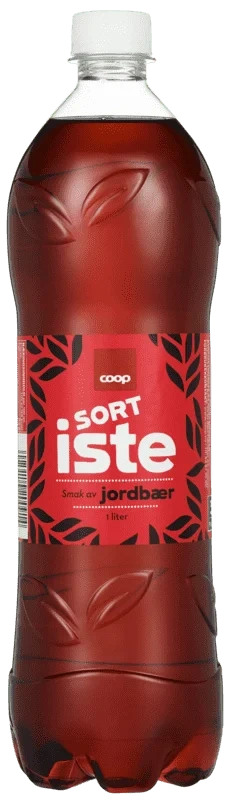 Coop Sort Iste Jordbær 1l