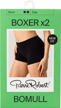Boxer Cotton X2 Dame Black Xl Pierre Robert