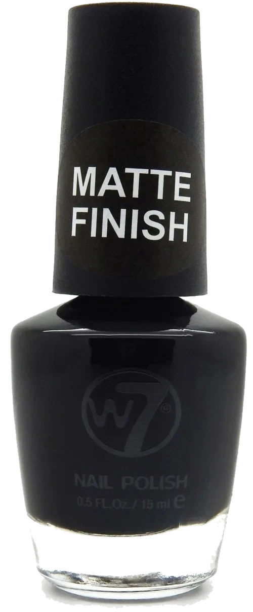 W7 Nail Polish MatteFinish 55 Black