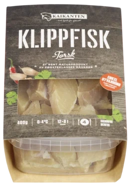 Klippfisk i Boks 400g Kaikanten