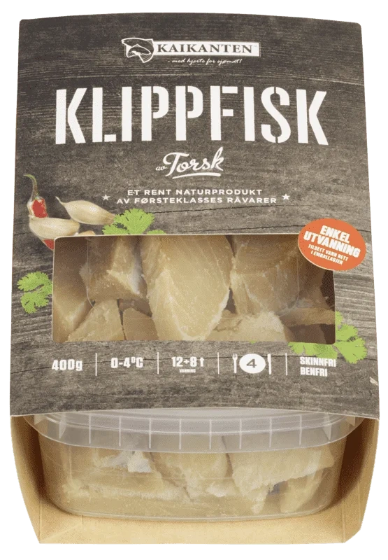 Klippfisk i Boks 400g Kaikanten
