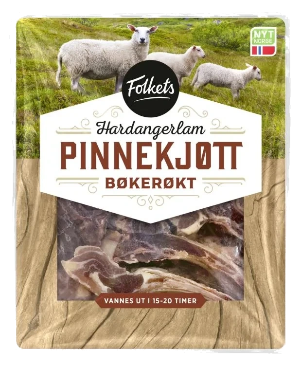 Pinnekjøtt Røkt Hardangerlam Ca1,8kg Folkets