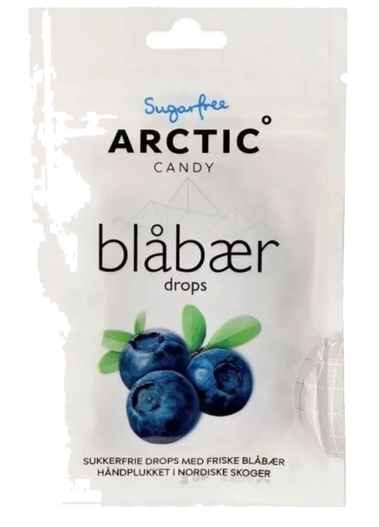 Blåbærdrops Sukkerfri 40g Arctic Candy