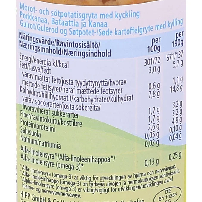 Barnmat Morot- & Sötpotisgryta 6-pack