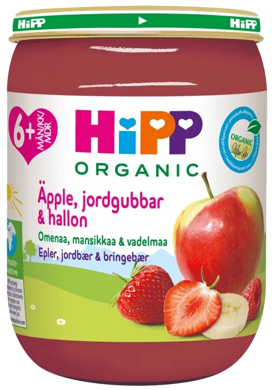 Hipp Røde Bær & Eple 6md