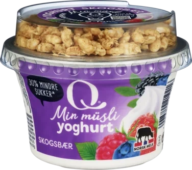 Q Min Müsli Yoghurt Skogsbær Beg 165g