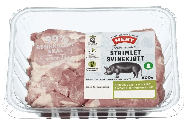 Svinestrimler 500g Meny