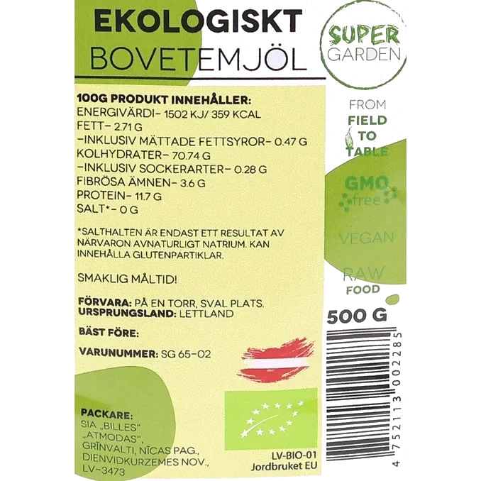 Bovetemjöl Eko