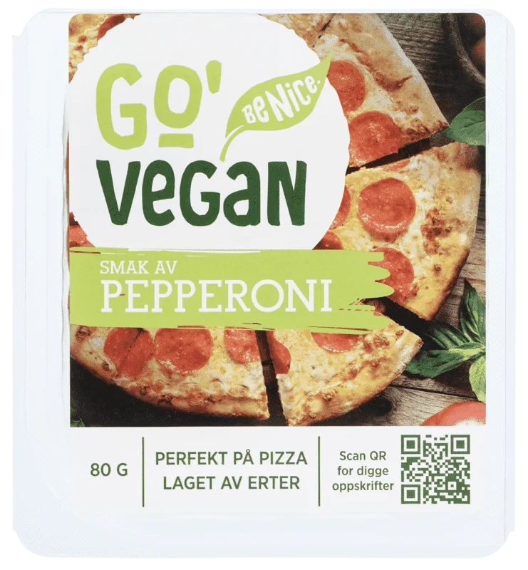 Go'Vegan Smak av Pepperoni Pizzatopping 80g