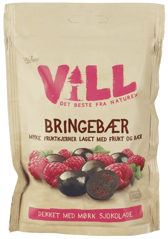 Nidar Vill Fruktkjerner Bringebær 140g