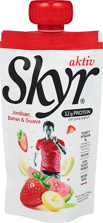 Skyr Aktiv Jordbær&Banan&Guava 125g Q