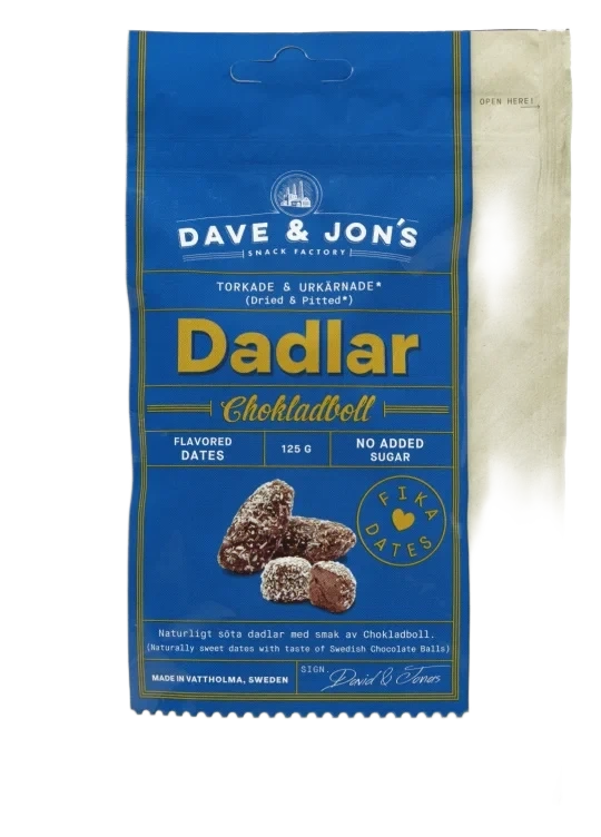 Dave & Jon's Chokladboll Dadler 125g