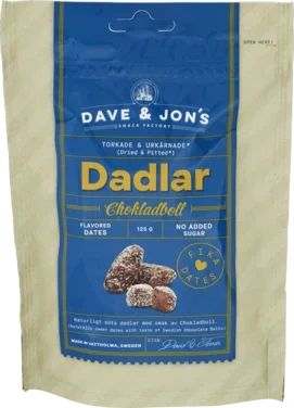 Dadlar Chokladboll 125g Dave & Jon's